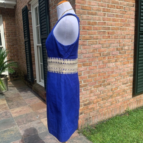 Lilly Pulitzer Gold Embroidered Dress 2 - Picture 4 of 9